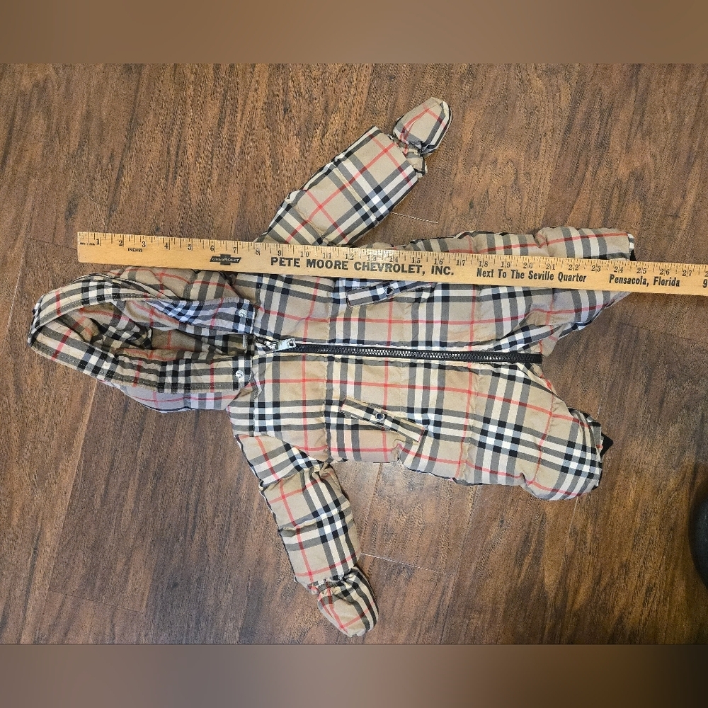 BURBERRY Baby's Harper Down Footed Coverall Babies 3 Months 3M Toddler Puffer - Picture 6 of 10